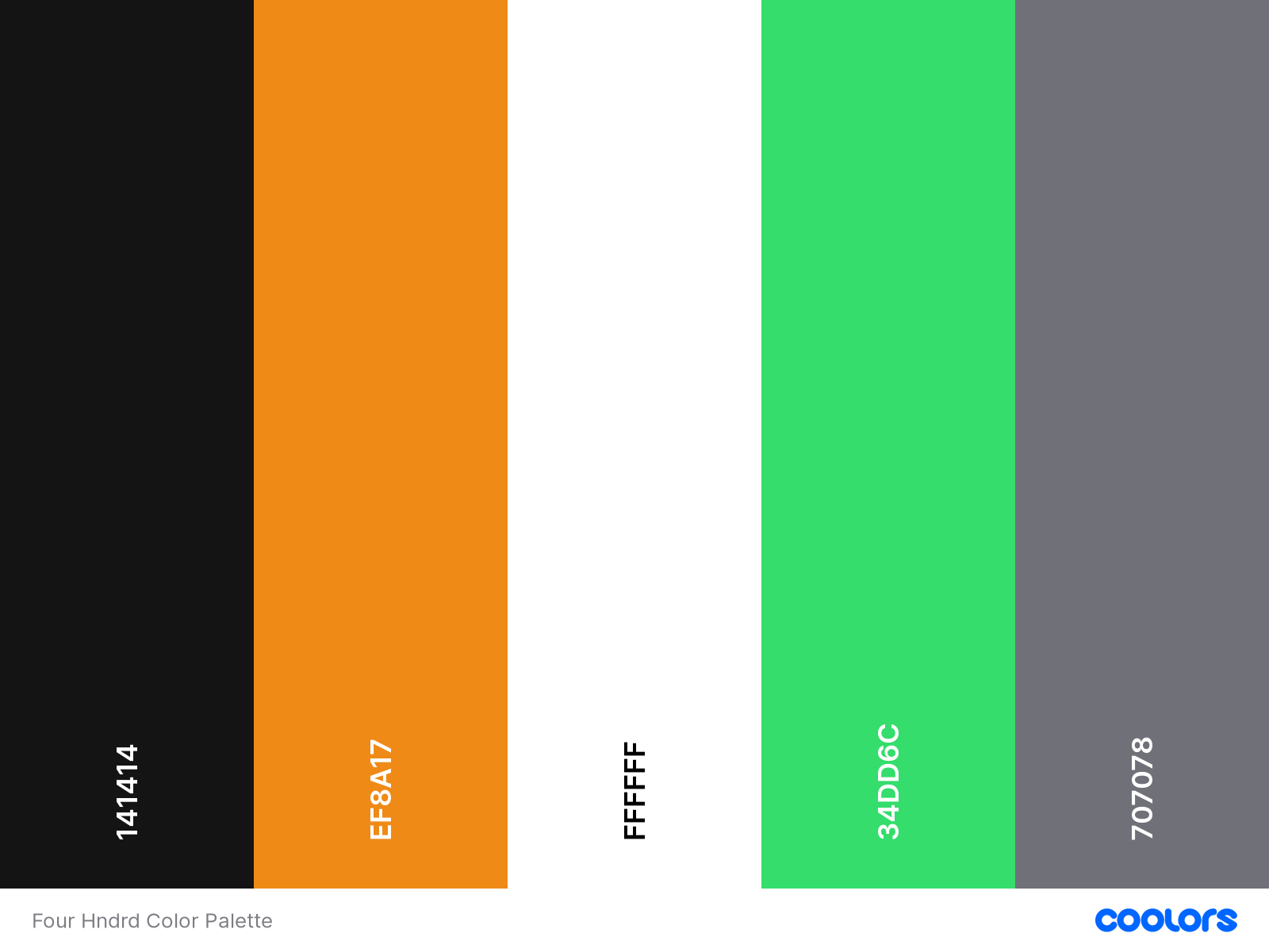 Four Hndrd color palette