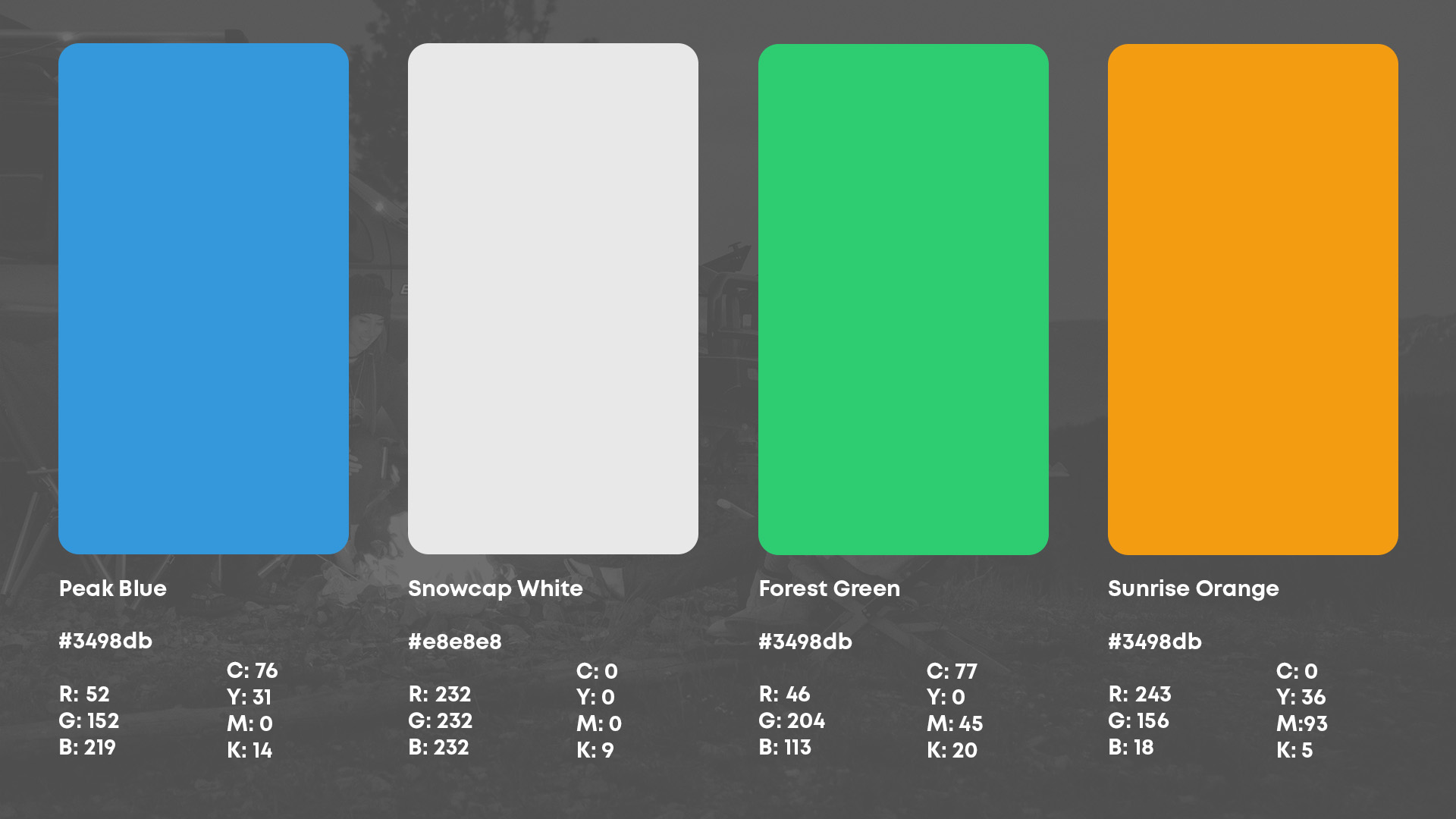 Peak Vista color palette