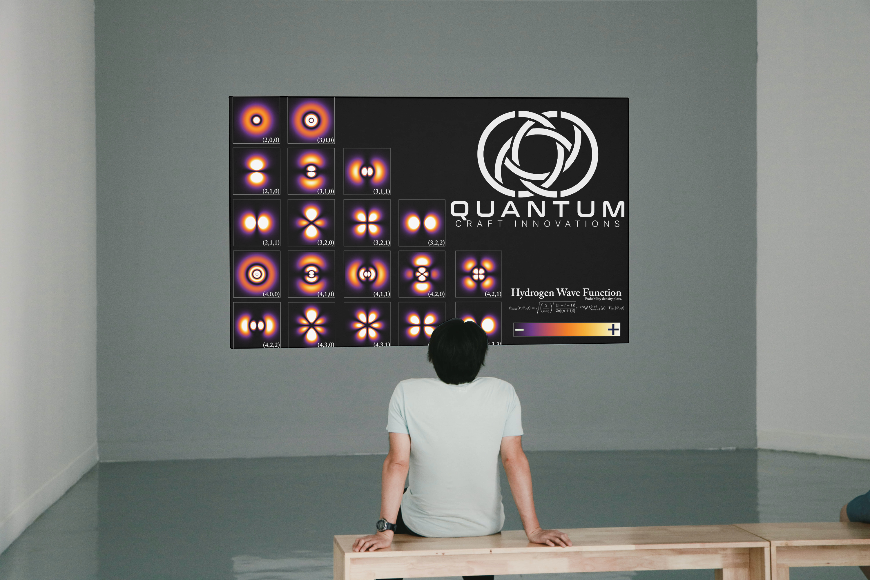 Quantum Crafts projector mockup