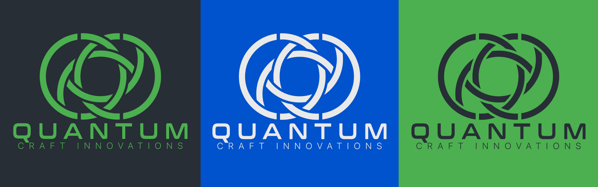 Quantum Crafts logo variations